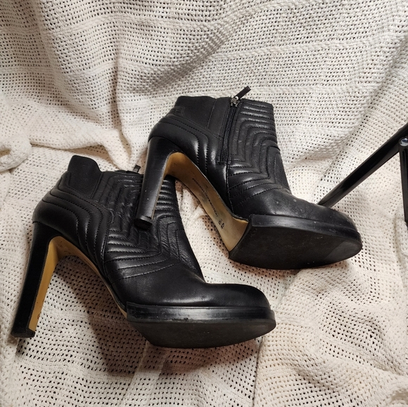 French Connection Deco style heeled ankle Boots 11 - Picture 3 of 13